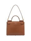 Dolce & Gabbana Brown Sicily 62 Large Leather Tote Bag