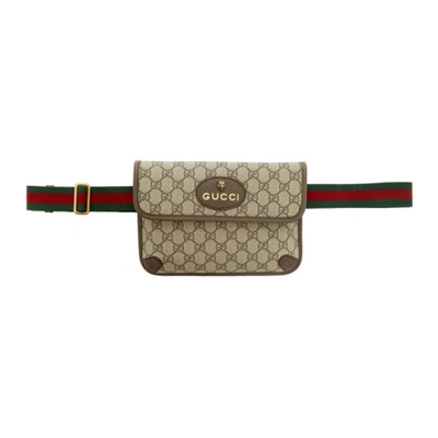 Gucci Beige Gg Supreme Neo Vintage Belt Bag In 8745 Brown