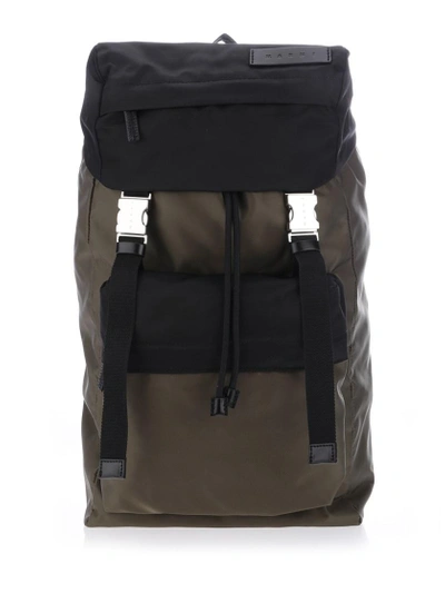 Marni Bi-color Backpack In Black
