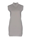 Rick Owens Short Dress In Light Grey