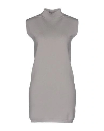Rick Owens Short Dress In Light Grey