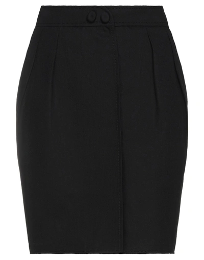 Moschino Knee Length Skirts In Black