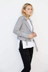 Blanknyc Moto Jacket In Cloud Grey, Size L