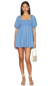 Free People Violet Mini Dress In Lt Blue