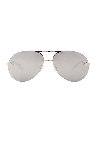 Karen Walker Love Hangover In Silver & Clear In Metallic Silver