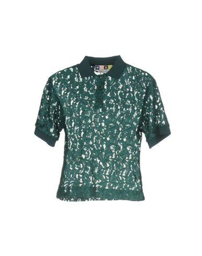 Msgm Polo Shirts In Green