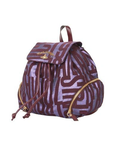 Vivienne Westwood Anglomania Backpack & Fanny Pack In Maroon