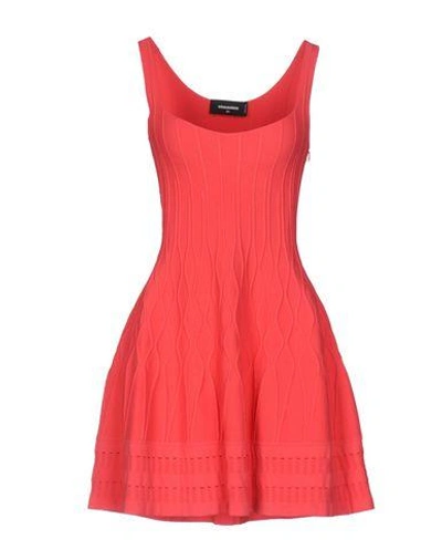 Dsquared2 Short Dress In Coral