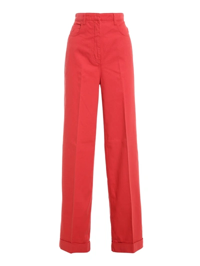 Philosophy Di Lorenzo Serafini Wide Leg Jeans In Red