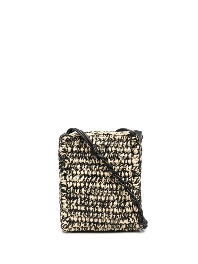 Jil Sander Raffia Shoulder Bag In Multi