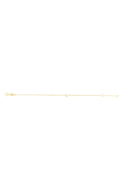 Karat Rush 14k Gold Initial L Bracelet In Yellow