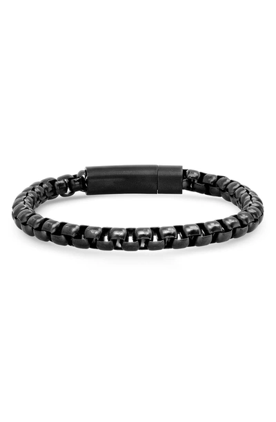 Hmy Jewelry Black Stainless Steel Linked Bracelet