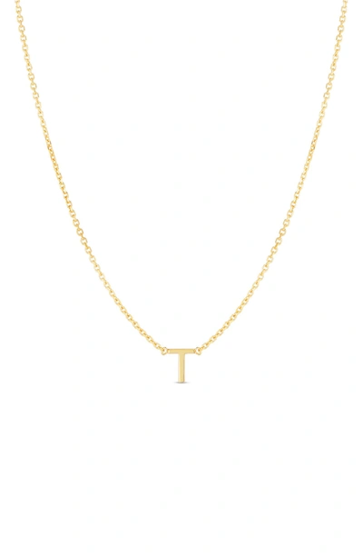 Karat Rush 14k Gold Initial T Necklace In Yellow