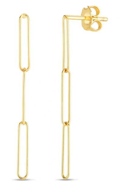 Karat Rush 14k Gold Paperclip Earrings In Yellow