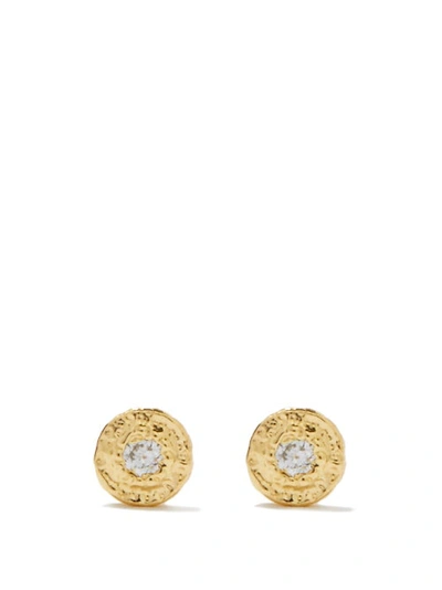 Octavia Elizabeth + Net Sustain Nesting Gem 18-karat Gold Diamond Earrings