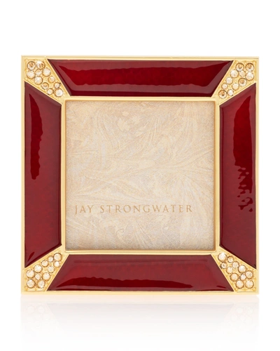 Jay Strongwater Crystal Pave Corner Square Frame