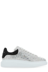 Alexander Mcqueen Crystal Overiszed Glitter Embellished Chunky Sneakers In White