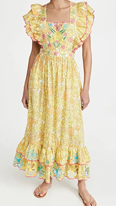 Celiab Madreselva Dress In Yellow