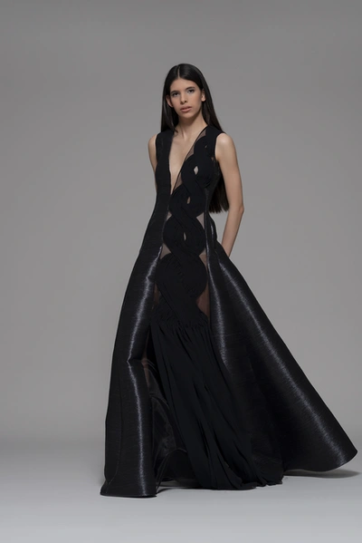 Isabel Sanchis Dusino Plunging Neck Gown