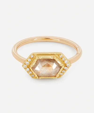 Brooke Gregson 18ct Gold Diamond Geo Halo Ring