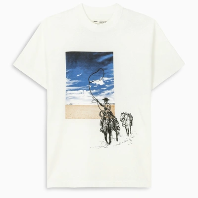 One Of These Days White T-shirt With Print