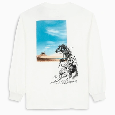 One Of These Days White Printed Long Sleeves T-shirt