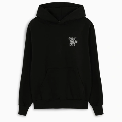 One Of These Days Black Printed Hoodie