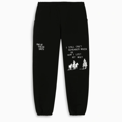 One Of These Days Black Printed Jogging Trousers