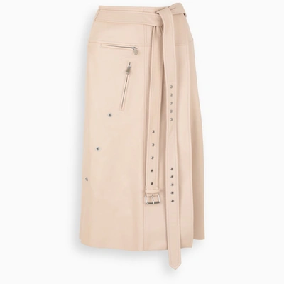 Alexander Mcqueen Pink Leather Wallet Skirt