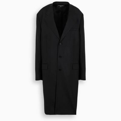 Balenciaga Hybrid Blazer Coat In Dark Grey Prince Of Wales Wool