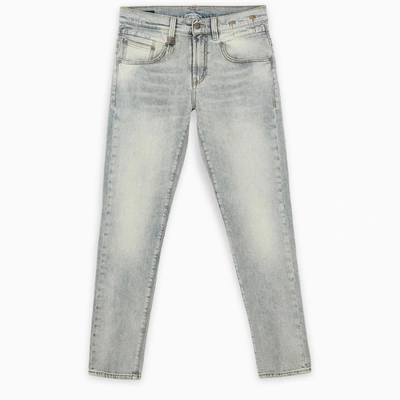 R13 Light Slim Jeans In Light Blue