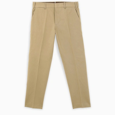 Pt Torino Beige Cropped Rebel Trousers