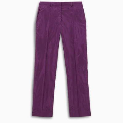 Prada Ciclamen Regular Trousers In Purple