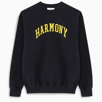 Harmony Paris Navy Logo-print Sweatshirt In Blue