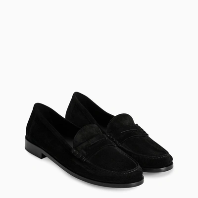 Saint Laurent Black Suede Loafer