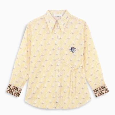 Chloé Hearty-print Oversize Blouse In Pink