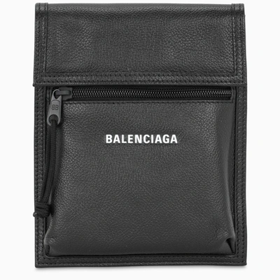 Balenciaga Black Logoed Small Document Holder