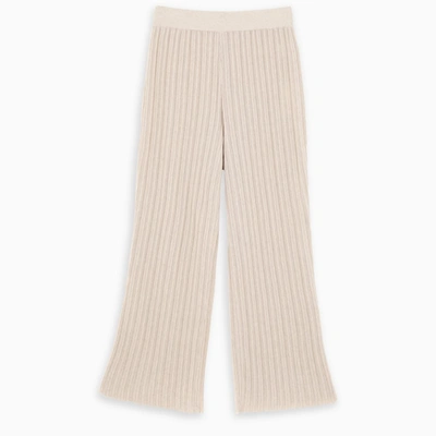 Le 17 Septembre Beige Flared Trousers