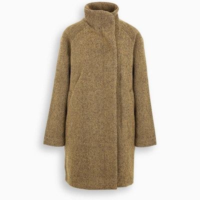 Samsoe & Samsoe Gold Melange Hoffa Coat In Yellow