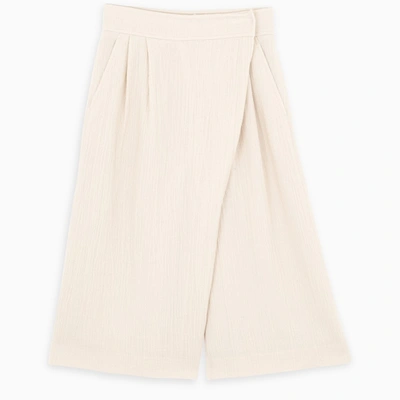 Le 17 Septembre Ivory Wrapped Short Trousers In White