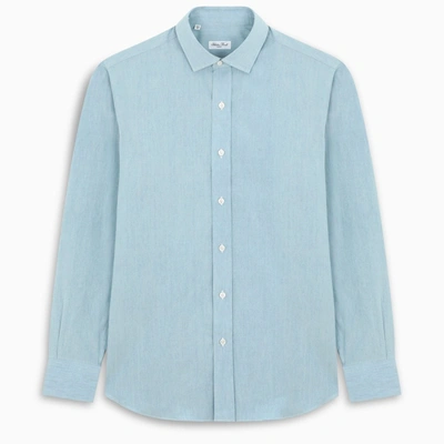 Salvatore Piccolo Light Denim Shirt In Light Blue