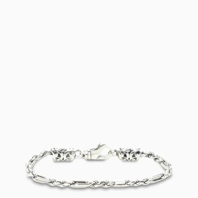 Emanuele Bicocchi Sterling Silver 925 Bracelet With Skulls In Metal