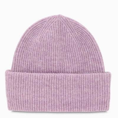Samsoe & Samsoe Pink Nor Beanie Hat In Purple