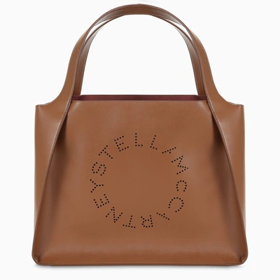 Stella Mccartney Cinnamon Stella Logo Bag In Brown