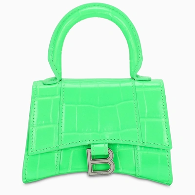 Balenciaga Fluo Green Xs Hourglass Bag