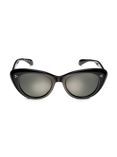 Oliver Peoples Rishell Acetate Cat-eye Polarized Sunglasses In Black G