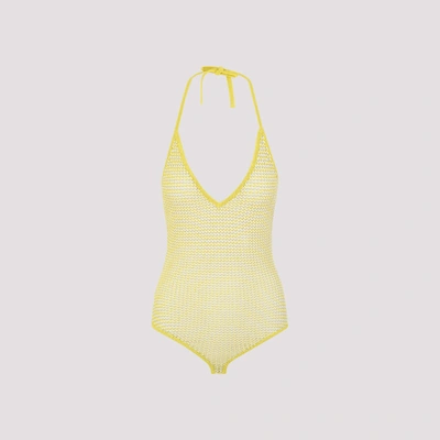 Bottega Veneta V-neck Bodycon In Giallo