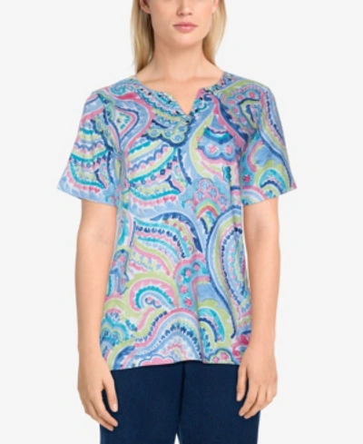 Alfred Dunner Women's Missy Classics Paisley T-shirt In Multi