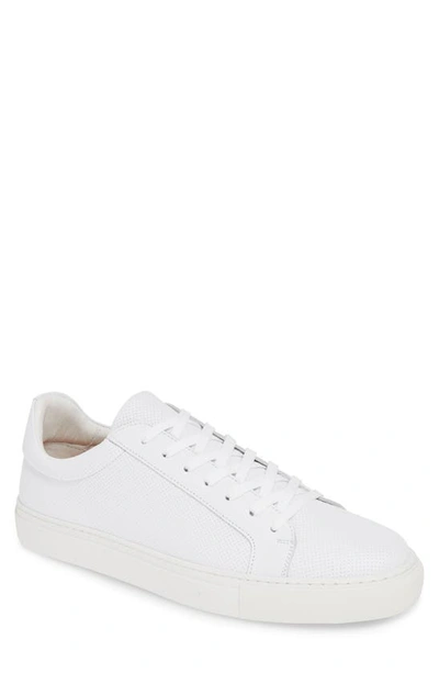 Supply Lab Damian Lace-up Sneaker In White Perforated Leather