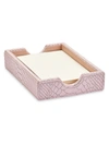 Graphic Image The Hayden Desk Python-embossed Leather Memo Tray In Pink